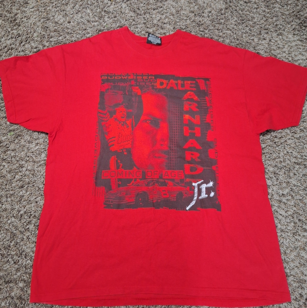 Dale Earnhardt Jr Budweiser T-Shirt Vintage Size "XL" Big & Tall